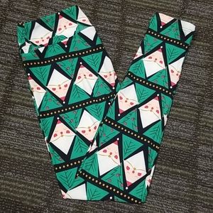 Lularoe OS Christmas Santa leggings